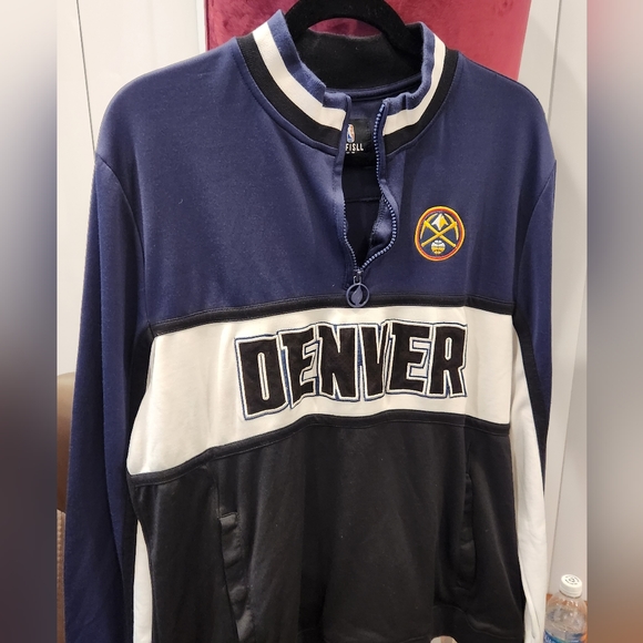 DENVER NUGGETS FISLL NBA AUTHENTIC 1/2 ZIP PULLOVER MENS XL - Picture 2 of 7